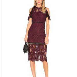 Alexis Ruffle Cold Shoulder Dress